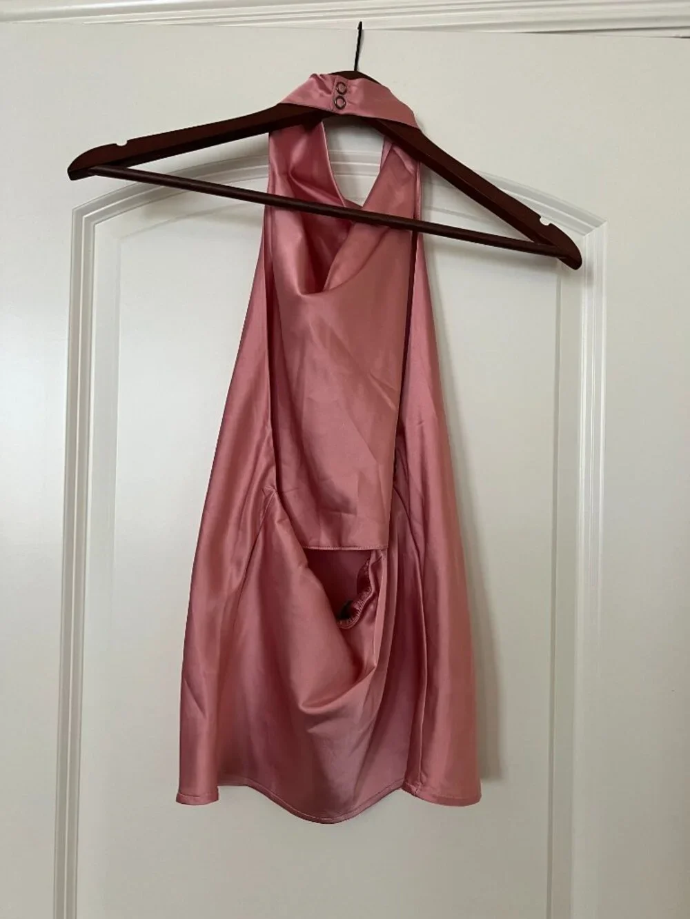Pink Satin Halter Top - Picture 2 of 3